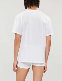 HANRO Cotton Sporty Cotton-jersey T-shirt 10 HANRO Cotton Sporty Cotton-jersey T-shirt -Baker Klein Shop 102 1000262 73510 WHITE ALT02