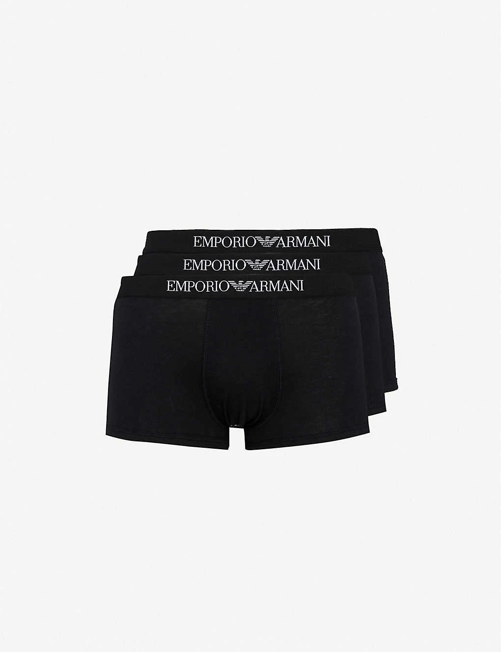Emporio Armani Pack Of Three Cotton Trunks 4 Emporio Armani Pack Of Three Cotton Trunks - Image 2