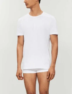 Emporio Armani Pack Of Two Crewneck Cotton-jersey T-shirts