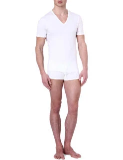 Pure Comfort V-neck T-shirt -Baker Klein Shop 102 85418922 172136202 WHITE LS