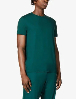 Basel Stretch-jersey T-shirt 11 Basel Stretch-jersey T-shirt -Baker Klein Shop 1037 89001966 3048BASE003GRE FORESTGREEN ALT02