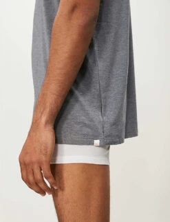 Basel Crewneck Stretch-modal T-shirt -Baker Klein Shop 107 89001966 3048MARL001CHA CHARCOAL ALT03