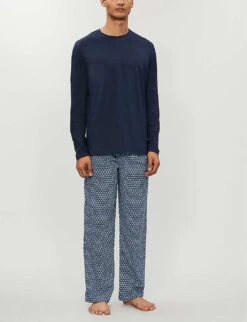 Basel Long-sleeved Stretch-cotton Top -Baker Klein Shop 107 89001966 3083BASE001DEN BLUE ALT01