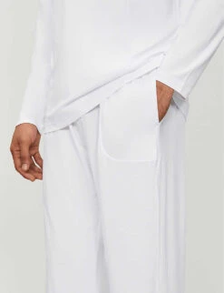 Basel Stretch-modal Trousers -Baker Klein Shop 107 89001966 3558PANT WHITE ALT03