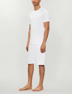 Basel Stretch-modal Shorts -Baker Klein Shop 107 89001966 3559SHORT WHITE ALT01