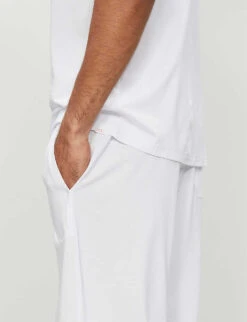 Basel Stretch-modal Shorts -Baker Klein Shop 107 89001966 3559SHORT WHITE ALT03