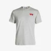 Comme Des Garçons Play Heart-embroidered Cotton-jersey T-shirt 2 Comme Des Garçons Play Heart-embroidered Cotton-jersey T-shirt -Baker Klein Shop 343 2000022 P1T226 GREY ALT10