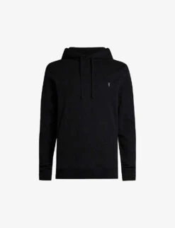 AllSaints Raven Logo-embroidered Cotton-fleece Hoody