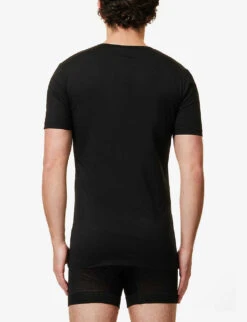 Pure Comfort Cotton-blend T-shirt -Baker Klein Shop R00021820 BLACK ALT02