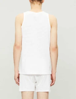 Sunspel Q14 Cellular Cotton T-shirt -Baker Klein Shop R00053542 WHITE ALT01