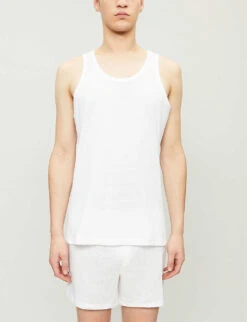 Sunspel Q14 Cellular Cotton T-shirt -Baker Klein Shop R00053542 WHITE ALT02