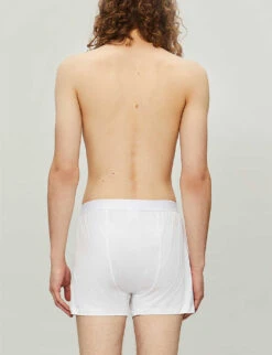 Sunspel Q82 Loose-fit Superfine Cotton Boxers 8 Sunspel Q82 Loose-fit Superfine Cotton Boxers -Baker Klein Shop R00053591 WHITE ALT01