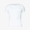 Spanx Sculpt Crewneck Fitted Stretch-cotton T-shirt