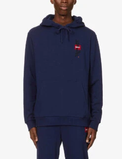 Hugo Japanese-ideogram Cotton-jersey Hoody 9 Hugo Japanese-ideogram Cotton-jersey Hoody -Baker Klein Shop R03750988 OPENBLUE ALT02