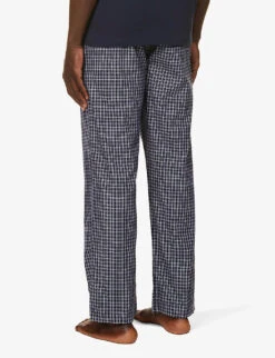 Braemar Cotton-flannel Pyjama Bottoms -Baker Klein Shop R03805077 NAVY ALT03