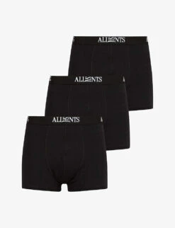 AllSaints Pack Of Three Wren Regular-fit Stretch-cotton Boxer Briefs