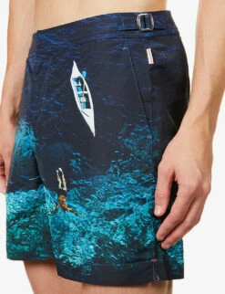 ORLEBAR BROWN Bulldog Photo Graphic-print Slim-fit Swim Shorts -Baker Klein Shop R03824001 DEEPSEA ALT04