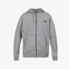BOSS X Russell Athletic Logo-print Stretch-cotton Hooded Sweatshirt 2 BOSS X Russell Athletic Logo-print Stretch-cotton Hooded Sweatshirt -Baker Klein Shop R03830108 MEDIUMGREY M