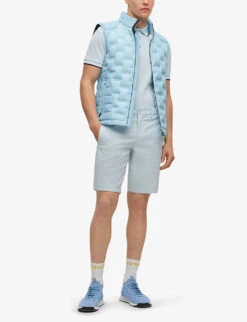 Boss Logo-embroidered Striped-collar Organic-cotton Polo Shirt 8 Boss Logo-embroidered Striped-collar Organic-cotton Polo Shirt -Baker Klein Shop R03868622 OPENBLUE ALT01