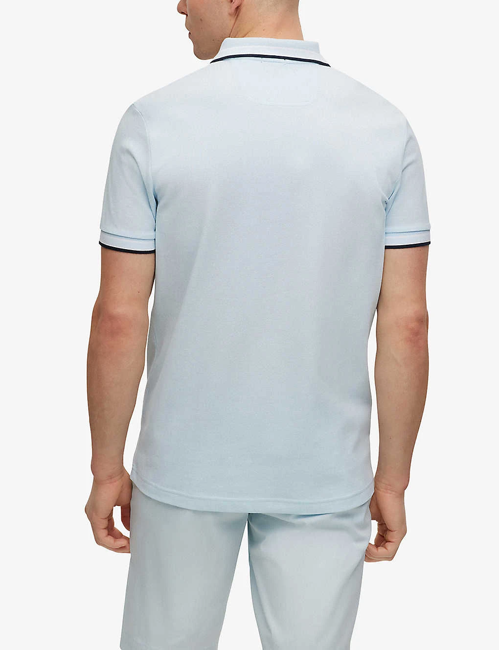 Boss Logo-embroidered Striped-collar Organic-cotton Polo Shirt 6 Boss Logo-embroidered Striped-collar Organic-cotton Polo Shirt - Image 4