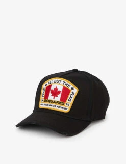 DSQUARED2 Canadian Flag-appliqué Cotton Baseball Cap