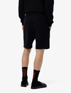 Hugo Logo-print Regular-fit Cotton-jersey Shorts -Baker Klein Shop R03920177 BLACK ALT03