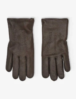 Reiss Iowa Three-point Stitched Leather Gloves