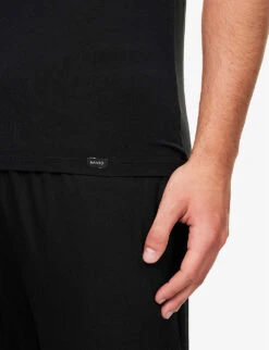 HANRO Fitted Stretch-jersey Vest Top -Baker Klein Shop R03953444 DEEPBLACK ALT04