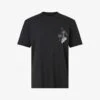 AllSaints Gambler Graphic Logo-print Organic-cotton T-shirt -Baker Klein Shop R03966904 WASHEDBLACK M