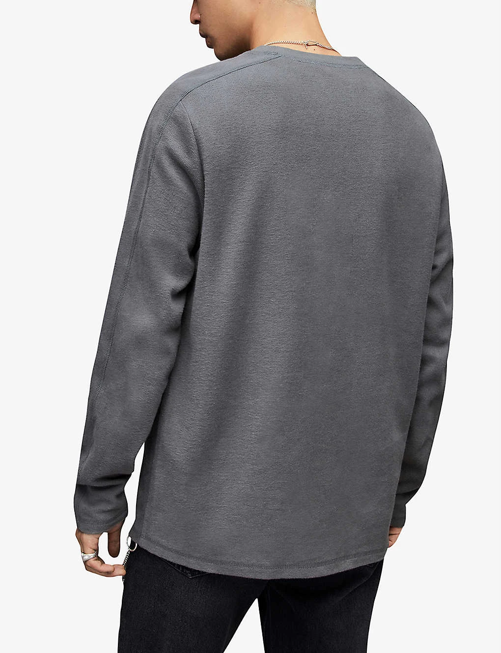 AllSaints Rowe Logo-embroidered Long-sleeved Organic-cotton T-shirt 6 AllSaints Rowe Logo-embroidered Long-sleeved Organic-cotton T-shirt - Image 4