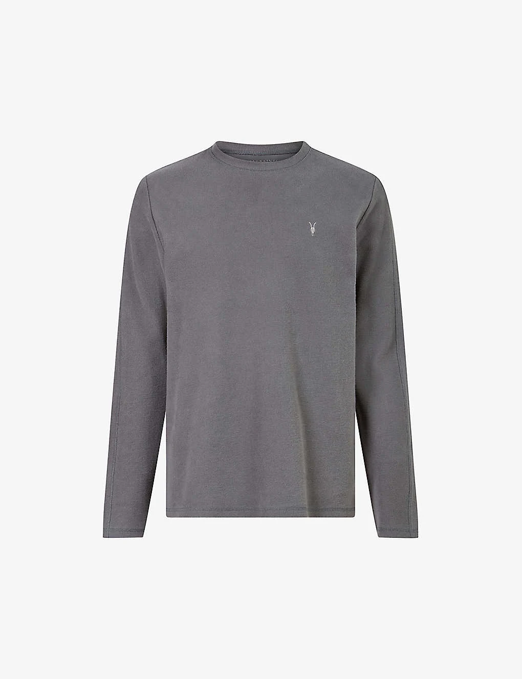 AllSaints Rowe Logo-embroidered Long-sleeved Organic-cotton T-shirt 3 AllSaints Rowe Logo-embroidered Long-sleeved Organic-cotton T-shirt