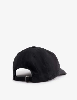 Acne Studios Brand-embroidered Six-panel Cotton-twill Cap -Baker Klein Shop R03972905 BLACK ALT02