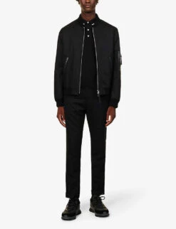 Emporio Armani Logo-jacquard Regular-fit Cotton Polo Shirt -Baker Klein Shop R03981619 NERO ALT01