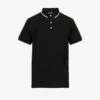 Emporio Armani Logo-jacquard Regular-fit Cotton Polo Shirt -Baker Klein Shop R03981619 NERO M