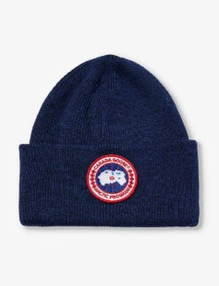 Canada Goose Arctic Disc Ribbed Wool Beanie Hat