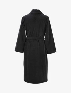 Lacoste L René Logo-embroidered Organic Cotton-terry Bathrobe -Baker Klein Shop R04004044 BITUME ALT03