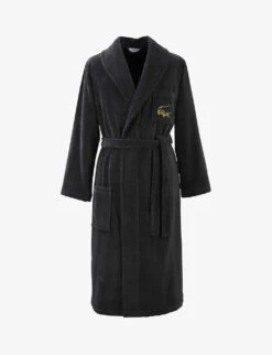 Lacoste L René Logo-embroidered Organic Cotton-terry Bathrobe