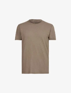 AllSaints Figure Raw-edged Organic-cotton T-shirt