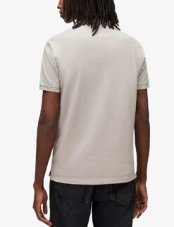 AllSaints Reform Brand-embroidered Organic-cotton Polo Shirt 10 AllSaints Reform Brand-embroidered Organic-cotton Polo Shirt -Baker Klein Shop R04012387 FROSTEDTAUPE ALT03