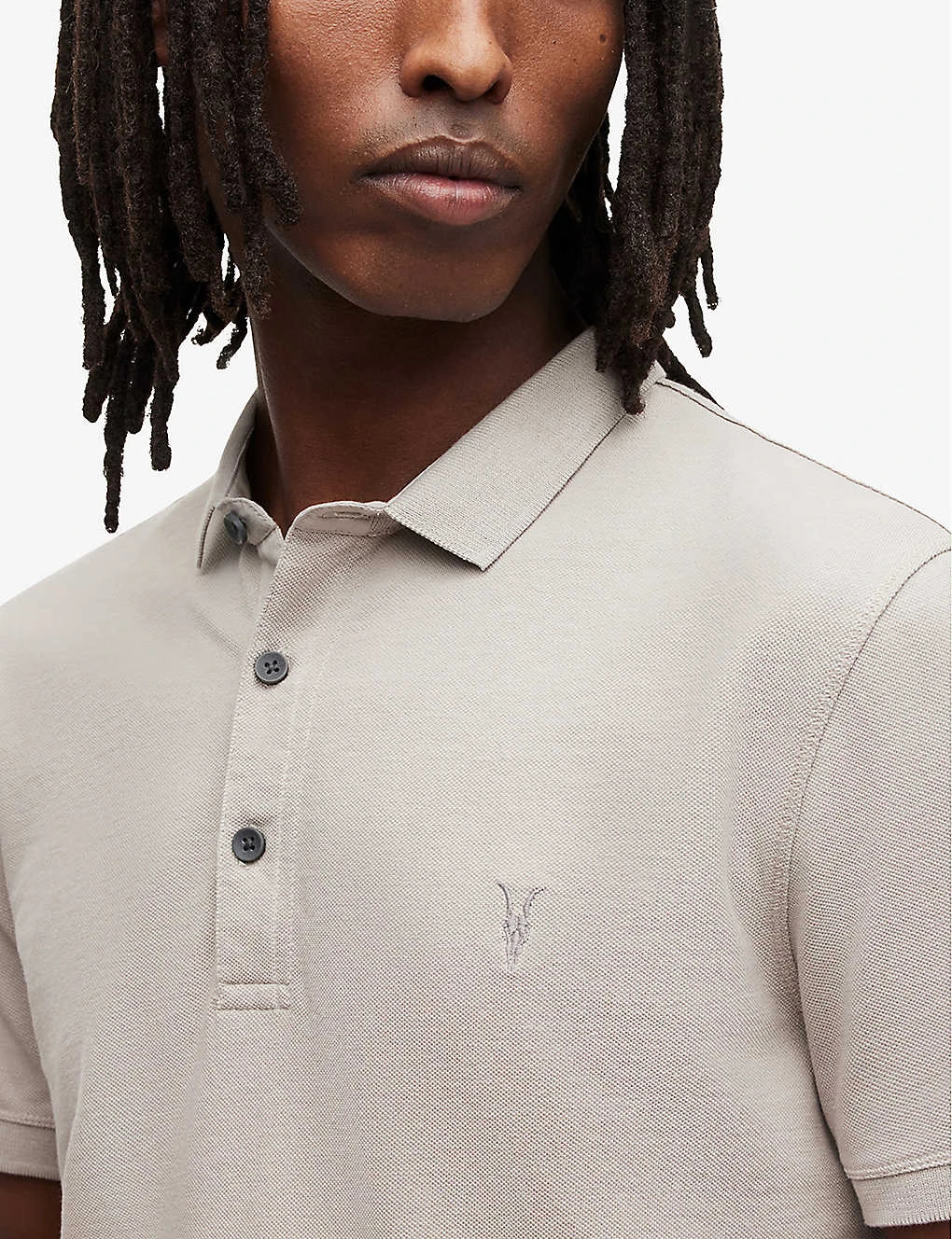 AllSaints Reform Brand-embroidered Organic-cotton Polo Shirt 7 AllSaints Reform Brand-embroidered Organic-cotton Polo Shirt - Image 5