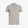 AllSaints Reform Brand-embroidered Organic-cotton Polo Shirt -Baker Klein Shop R04012387 FROSTEDTAUPE M