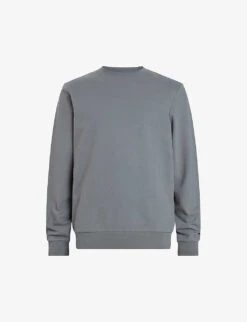 AllSaints Haste Ramskull-embroidered Organic-cotton Jumper