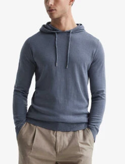 Reiss Holland Slim-fit Wool Hoody 9 Reiss Holland Slim-fit Wool Hoody -Baker Klein Shop R04068160 NICKELBLUE ALT02