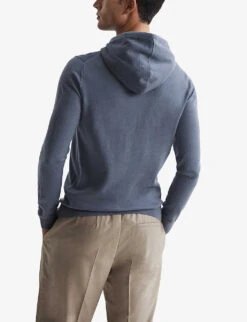 Reiss Holland Slim-fit Wool Hoody 10 Reiss Holland Slim-fit Wool Hoody -Baker Klein Shop R04068160 NICKELBLUE ALT03