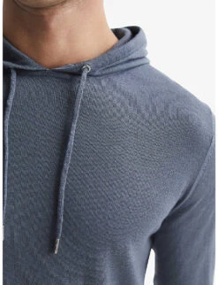 Reiss Holland Slim-fit Wool Hoody 11 Reiss Holland Slim-fit Wool Hoody -Baker Klein Shop R04068160 NICKELBLUE ALT04