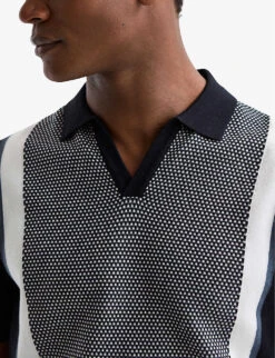 Reiss Kennington Slim-fit Cotton-knit Polo Shirt -Baker Klein Shop R04068247 NAVY ALT04
