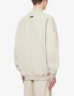 Fear Of God Eternal Brand-print Relaxed-fit Cotton-jersey Sweatshirt -Baker Klein Shop R04075927 CEMENT ALT03