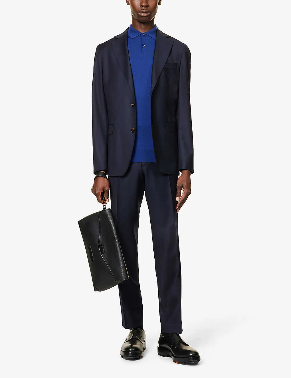 JOHN SMEDLEY Short-sleeved Regular-fit Wool-knit Polo Shirt 4 JOHN SMEDLEY Short-sleeved Regular-fit Wool-knit Polo Shirt - Image 2