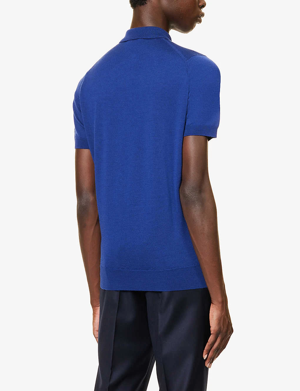 JOHN SMEDLEY Short-sleeved Regular-fit Wool-knit Polo Shirt 6 JOHN SMEDLEY Short-sleeved Regular-fit Wool-knit Polo Shirt - Image 4