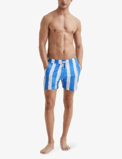 Reiss Ocean Recycled Polyester-blend Swim Shorts -Baker Klein Shop R04080327 OCEANBLUEWHIT ALT02